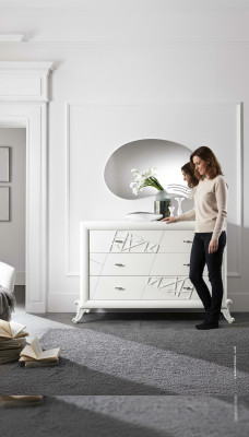  Kommode Anrichte Sideboard Braun Möbel Massiv Sideboards Holz Schrank Kommoden