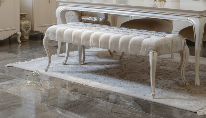 Textil Hocker Polster Fußhocker Beistell Ottomane Chaise Lounge Bank Neu