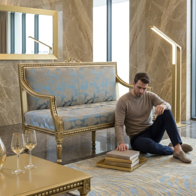 Zweisitzer Klassisches Sofa Couch Polster Möbel Italienische Möbel Sofas Couchen