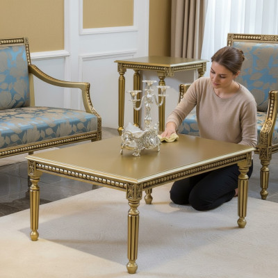 Couchtisch Beistelltisch Wohnzimmer Holz Tische Luxus Stil Tisch Neu