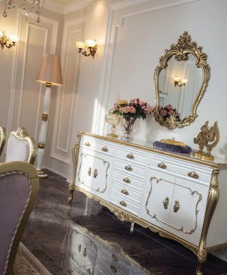 Sideboard Kommoden Anrichte Möbel Schrank Garnitur Set 2tlg Kommode Spiegel Neu