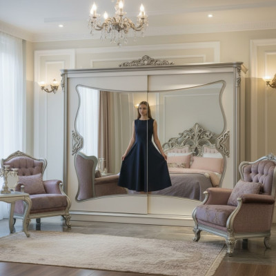 Klassischer Kleiderschrank Regal Kleiderschränke Garderobe Schlafzimmer
