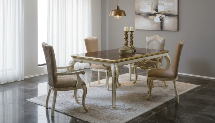 Esszimmer Esstisch Stuhl Set Gruppe Garnitur Tisch Tische Garnitur Luxus 5tlg.