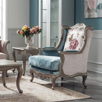 Sessel Einsitzer Luxus 1Sitzer Polster Sitz Textil Sitz Stoff Klassisch