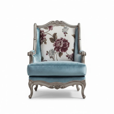 Sessel Einsitzer Luxus 1Sitzer Polster Sitz Textil Sitz Stoff Klassisch