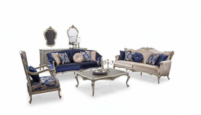 Komplett Set Sofagarnitur 3+2+1 Sitz Sofas Couchtisch Designer Sofa 4tlg