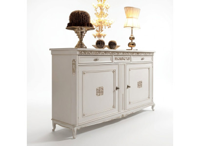 Klassische Antik Stil Kommode Sideboard Kommoden Holz Schrank Anrichte Weiß Neu