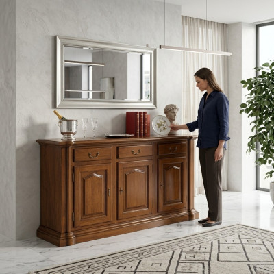 Kommode Anrichte Sideboard Braun Holz Massiv Schrank Möbel Kommoden Sideboards