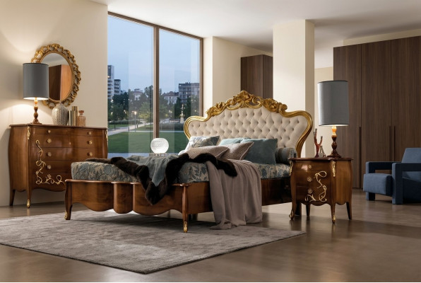 Betten Garnitur Bett Luxu Klassisches Schlafzimmer Hotel Bett Barock Möbel Holz