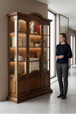 Bücherschrank Schrank Regal Echtholz Möbel Vitrine Büro Möbel Büro Einrichtung