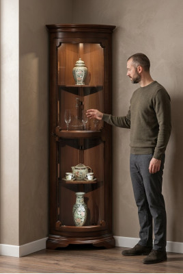 Eck Vitrine Kommoden Vitrinen Kommoden Schränke Glas Designer Schrank Barock