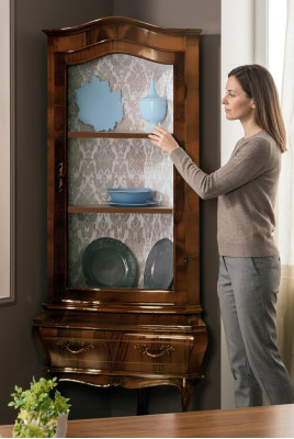 Eck Vitrine Kommoden Vitrinen Kommoden Schränke Glas Designer Schrank Rokoko