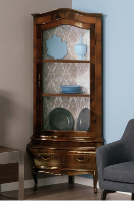 Eck Vitrine Kommoden Vitrinen Kommoden Schränke Glas Designer Schrank Rokoko