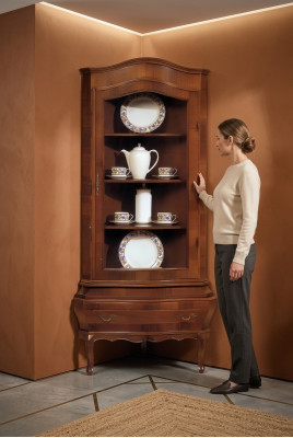 Eckvitrine Schrank Klassische Vitrinen Wohnzimmer Wohnzimmer Schränke Anrichte