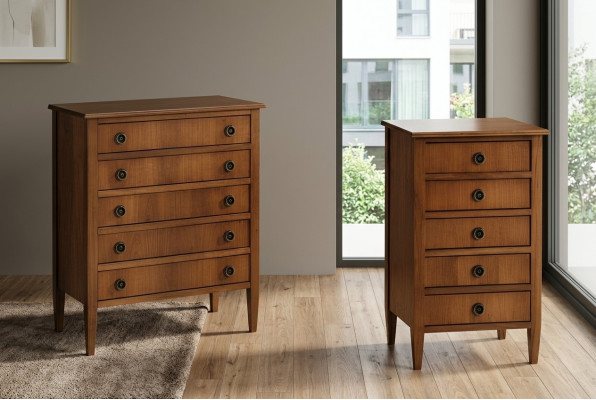 Massives Italienisches Möbelensemble - Hochschrank, Kommode, Sideboard für stilvolle Einrichtung
