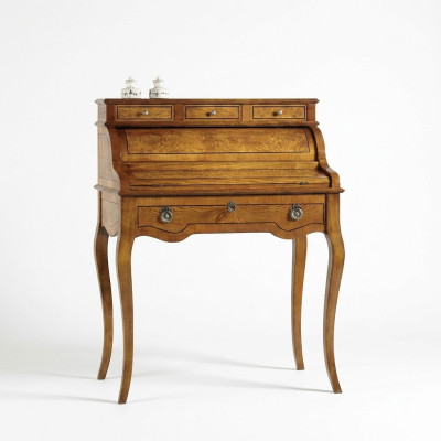Tische Schreibtisch Büro Tisch Edle Holz Barock Rokoko Antik Stil Möbel Luxus