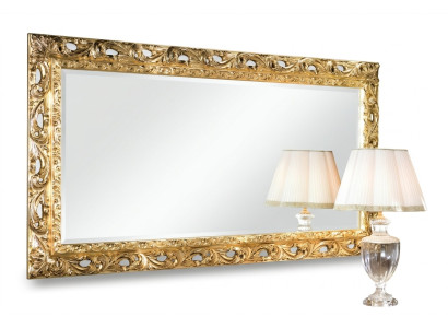 Italienische Klassischer Designer Spiegel Möbel Wandspiegel Holz Gold Möbel Neu