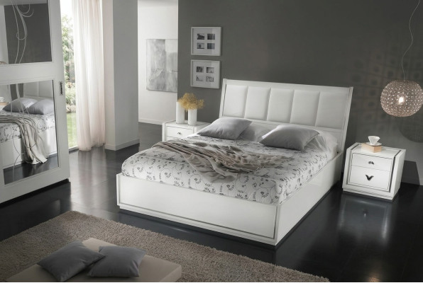 Garnitur Set 3tlg.Schlafzimmer Bett Nachttisch Gruppe Doppelbetten Luxus Betten