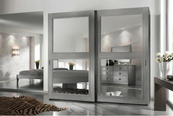 Schränke Schrank Kleiderschrank Schiebetüren Holz Möbel Einrichtung Italien Neu