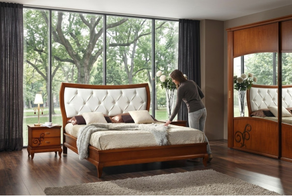 Luxus Set 3tlg.Schlafzimmer Bett Nachttisch Garnitur Gruppe Betten Doppel Hotel