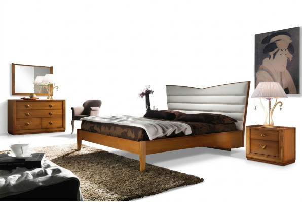 Luxus Set Schlafzimmer Bett Nachttisch Doppel Hotel Betten Polster Design 3tlg.