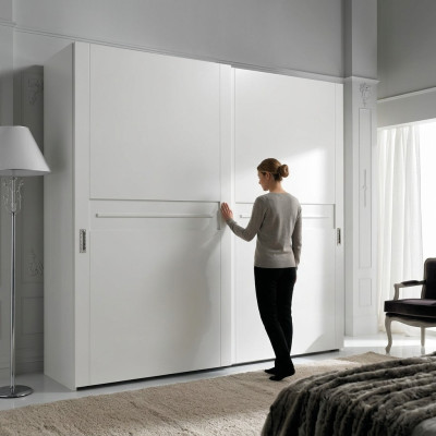 Kleiderschrank Schiebetüren Schlafzimmer Schrank Wand Schränke Holz Spiegel Neu