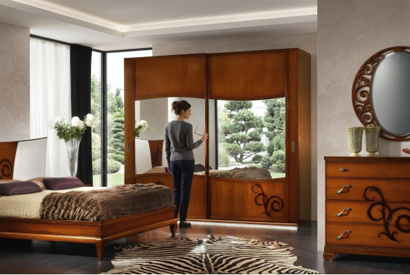 Kleiderschrank Wandschrank mit Schiebetüren Schrank Schränke Modern Schlafzimmer