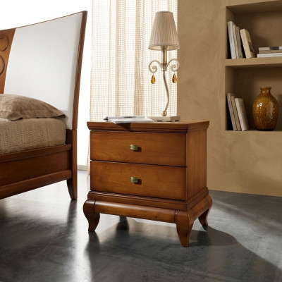 Nachttisch 2 Schubladen Beistelltisch Nachtschrank Kommode Konsole Holz Design