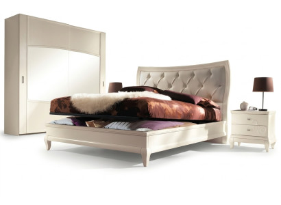 Bett Betten Bettrahmen Holz Doppel Bettgestell Doppelbetten Modern Hotel Italy