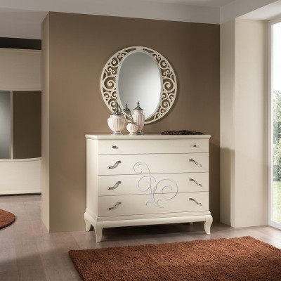 Kommode Spiegel Kommoden Schrank Regal Konsole Möbel Italy Garnitur Set 2tlg.