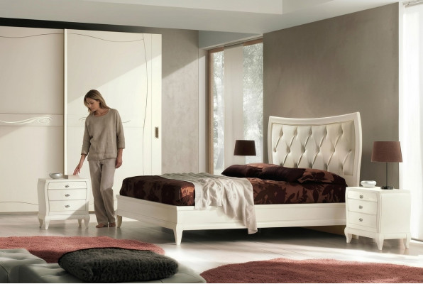 Schlafzimmer Bett Nachttisch Doppelbetten Garnitur Bettgestell Betten Set 3tlg.