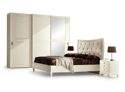 Schlafzimmer Bett Nachttisch Doppelbetten Garnitur Bettgestell Betten Set 3tlg.