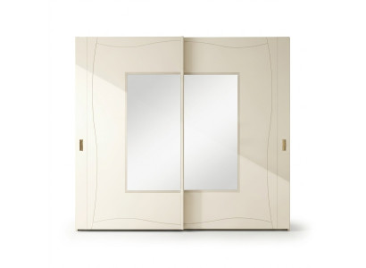 Schränke Kleiderschrank mit Schiebetüren Schlafzimmer Schrank Wand Holz Design