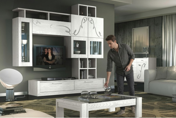 Wohnwand tv Wand Anbauwand Wohnzimmer Möbel rtv Wohnwände Schrank Regal