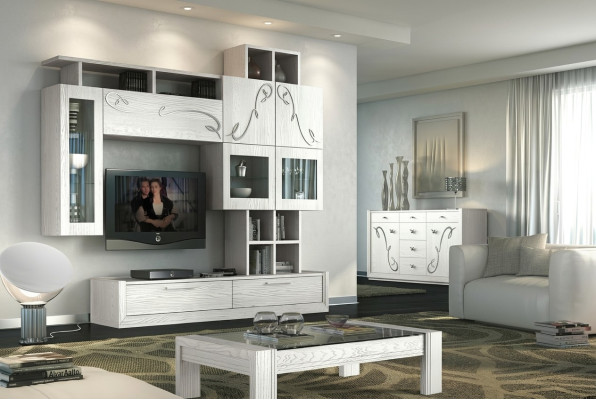 Wohnwand tv Wand Anbauwand Wohnzimmer Möbel rtv Wohnwände Schrank Regal