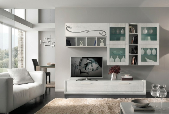 rtv Wohnwand TV Wand Anbauwand Wohnzimmer Möbel Wohnwände Schrank Regal Luxus