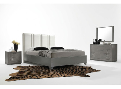Luxus Set Schlafzimmer Bett Nachttisch Kommode Spiegel Gruppe Garnitur Neu 5tlg.