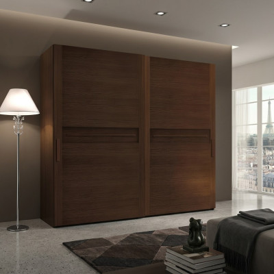 Kleiderschränke Kleiderschrank Luxus Schiebetür Design Holz moderne Garderobe
