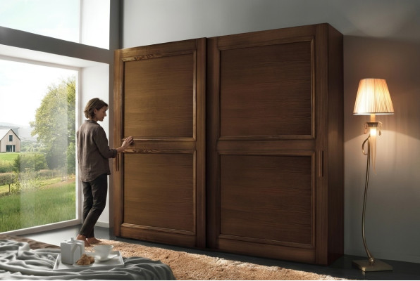 Kleiderschrank Schränke Kleider Schrank Luxus Schwebetüren Design Holz Modern