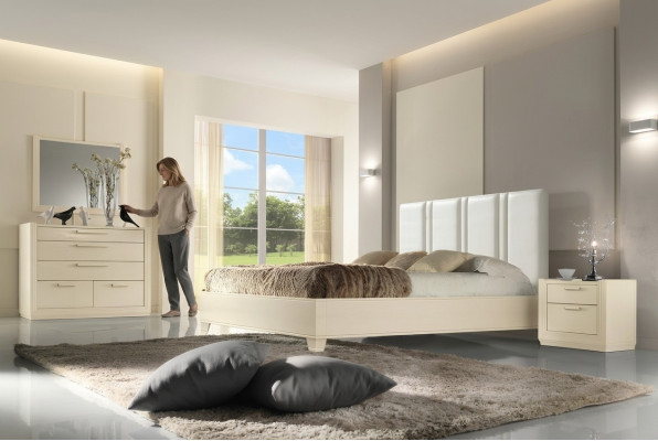 Doppelbetten Modernes Bettgestell Betten Bett Holz Polster Design Hotel Doppel