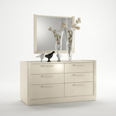 Kommode Spiegel Kommoden Gruppe Holz Design Anrichte Side Schrank Regal Set 2tlg