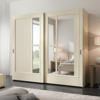 Schränke Kleider Kleiderschrank Schrank Luxus Schwebetüren Design Holz Modern