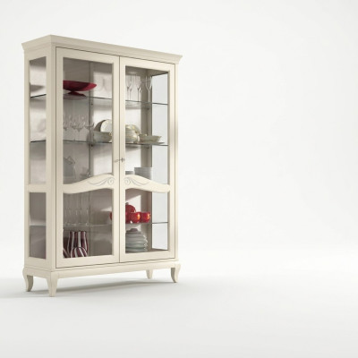 Luxus Schaufenster Vitrine Vitrinen Glas Schrank Holz Regal Modern Schränke Neu