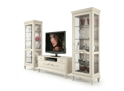 Wohnzimmer Vitrine rtv Vitrine tv Modern Holz Möbel Schrank Stil Set Neu 3tlg.