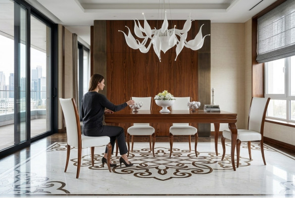 Luxus Esstisch Tisch Tische Ess Holz Modern Design Ausziehbar Esszimmer Italien
