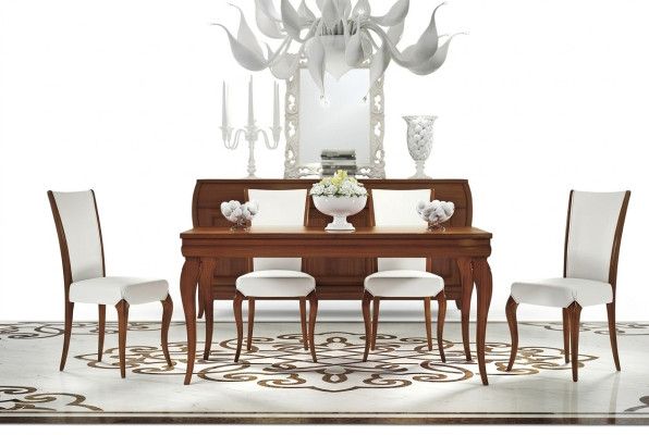 Luxus Esstisch Tisch Tische Ess Holz Modern Design Ausziehbar Esszimmer Italien