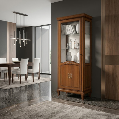 Schrank Schaufenster Vitrine Vitrinen Glas Schrank Holz Regal Modern Schränke
