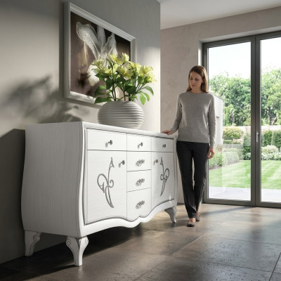 Kommode xxl Anrichte Schrank Luxus Kommoden Schrank Regal Konsole Möbel Neu