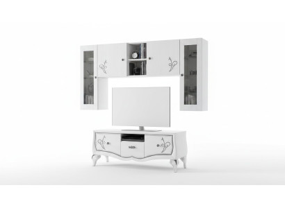 Wohnwand rtv Schrank Sideboard Schrank TV Holz Lowboard Kommode Design Möbel Neu