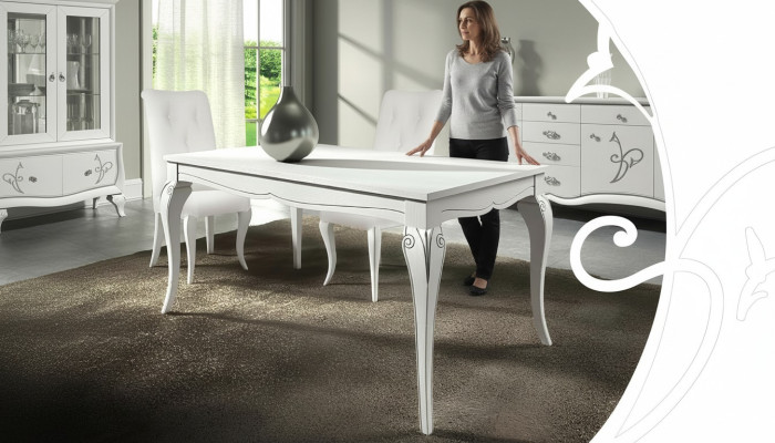 Esstisch Ausziehbar Tisch xxl Tische Modern Holz Ess Esszimmer Design Weiß Neu